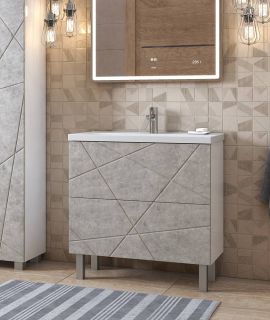 Тумба под раковину напольная Vigo Geometry tn.bsf.GEO.9696.80.2Y 80 см бетон